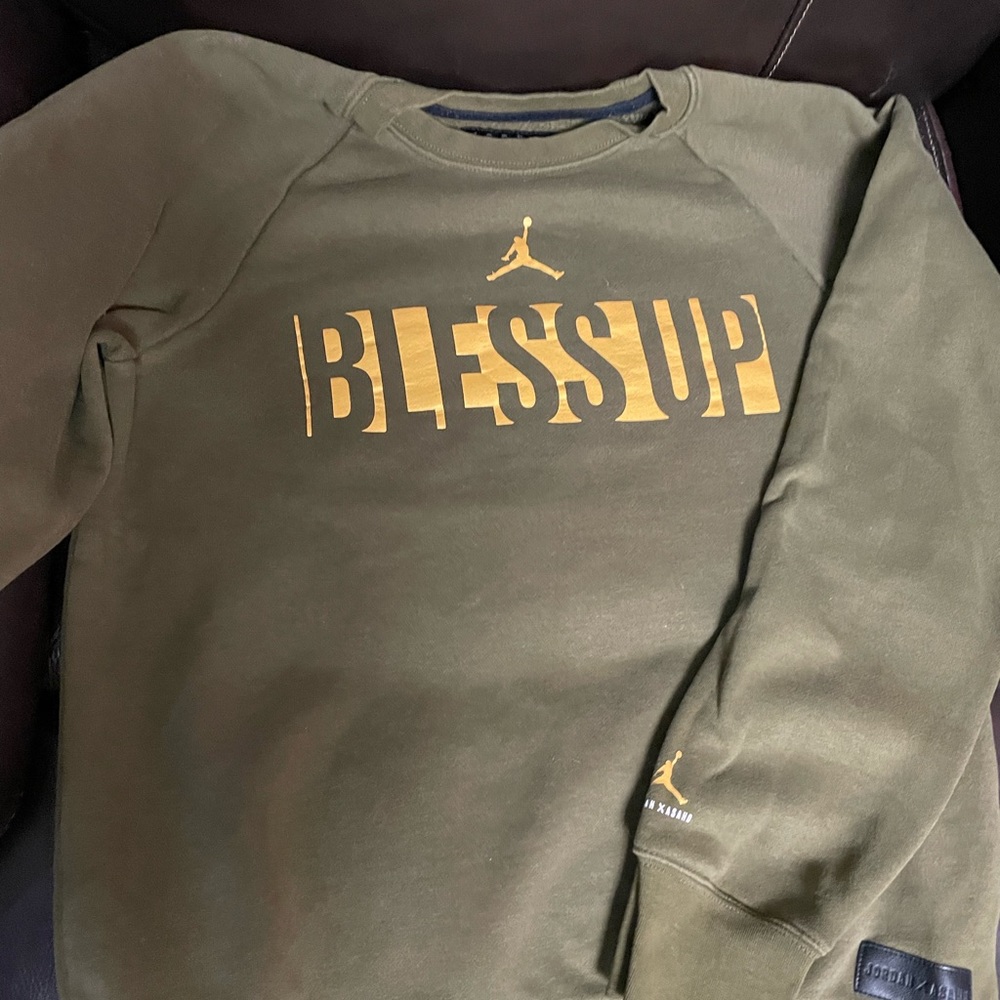 Air Jordan Asahd Khalid Jumpman Bless Up Crewneck Sweatshirt Boys Size XL